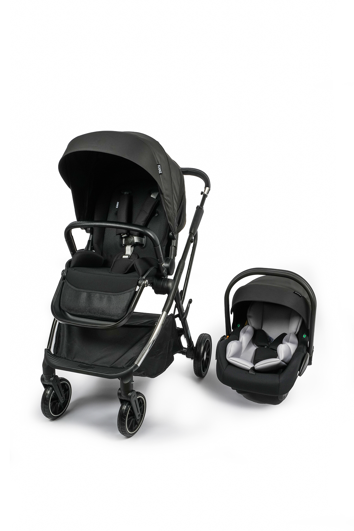 Kanz Thunder Kolay Katlanabilen Travel Sistem Bebek Arabası Oreoblack