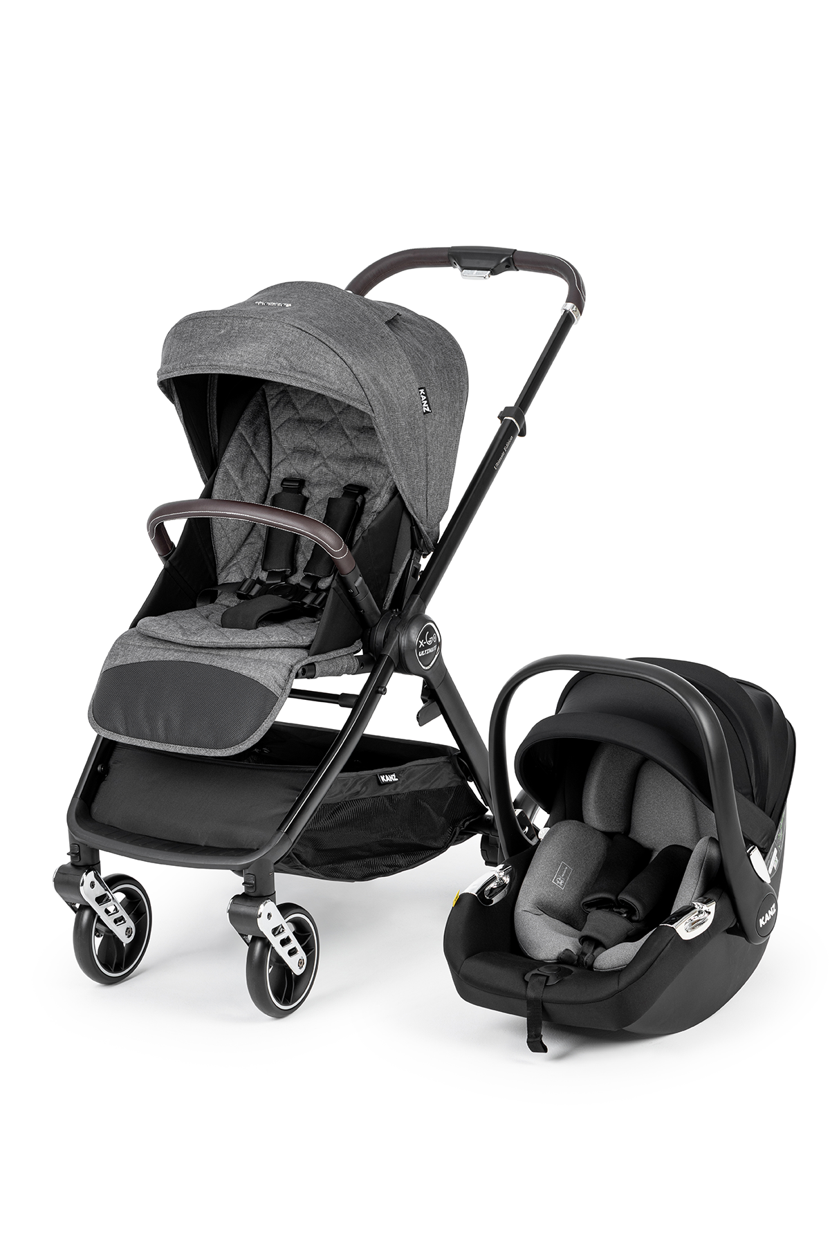 Kanz x-Go Ultimate Travel Sistem Bebek Arabası Silver Gri|Travel