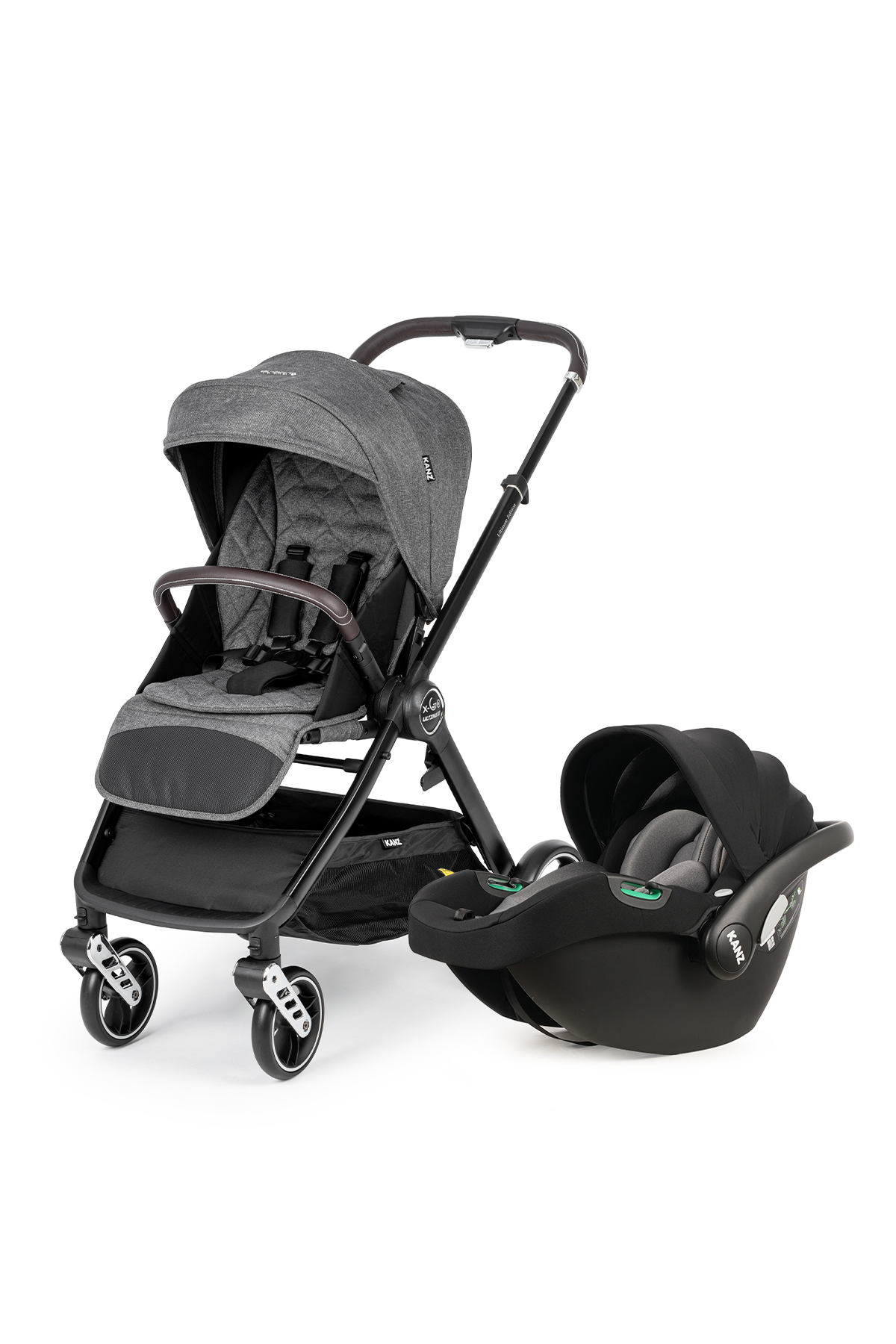 Kanz x-Go Ultimate Travel Sistem Bebek Arabası Silver Gri
