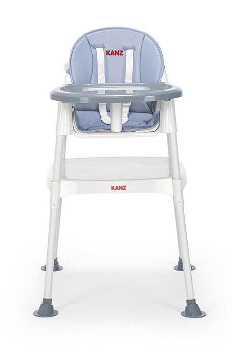 Kanz Yummy 3 in 1 Çalışma Masalı Mama Sandalyesi Gri|Portatif Mama