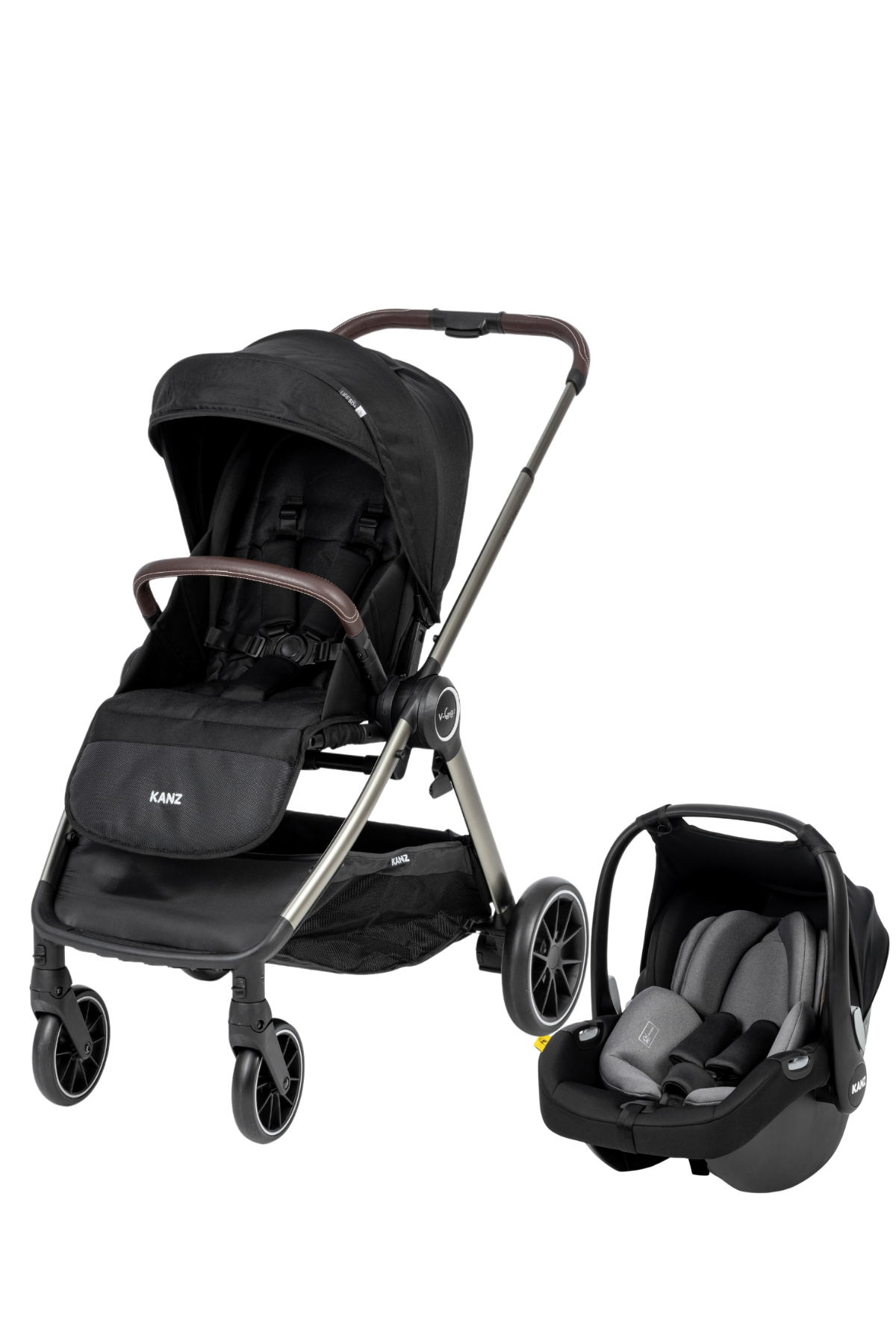 Kanz v-Go2 Travel Sistem Bebek Arabası Siyah