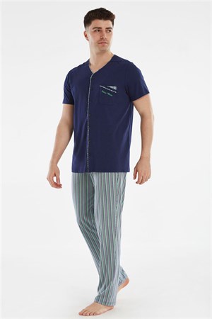 Мужская пижама с брюками  - 10381