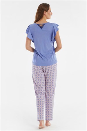 Пижама женская со штанами домашний костюм хлопок модал- 10399
