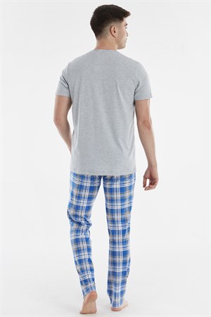 Пижама мужская со штанами хлопок- 10412