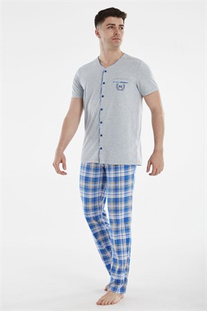 Пижама мужская со штанами хлопок- 10412