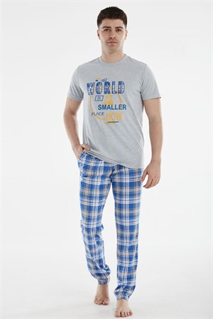 Мужская пижама с брюками  - 10434