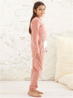 Пижама для девочки со штанами велюровая- 10608