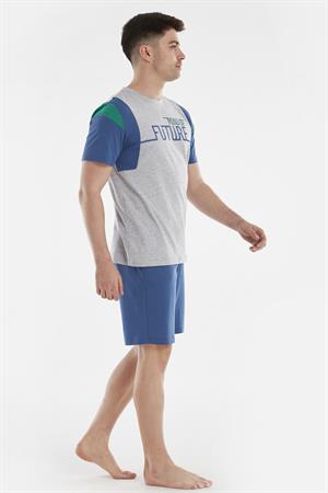 Пижама мужская футболка и шорты, костюм домашний- 13082