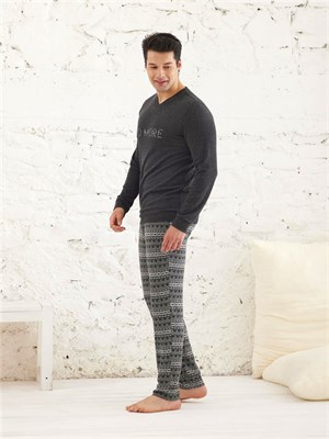 Мужская пижама с брюками- 10288
