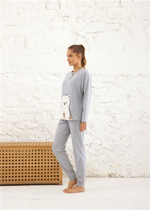 Женская пижама с брюками  - 10595