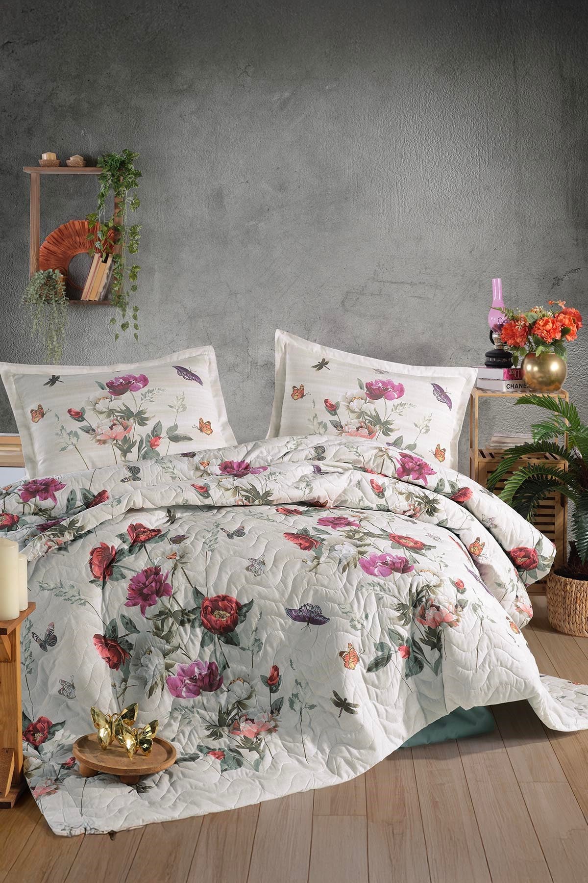 Clasy Ranforce %100 Pamuk Çift Kişilik Dört Mevsim Set Nerina
