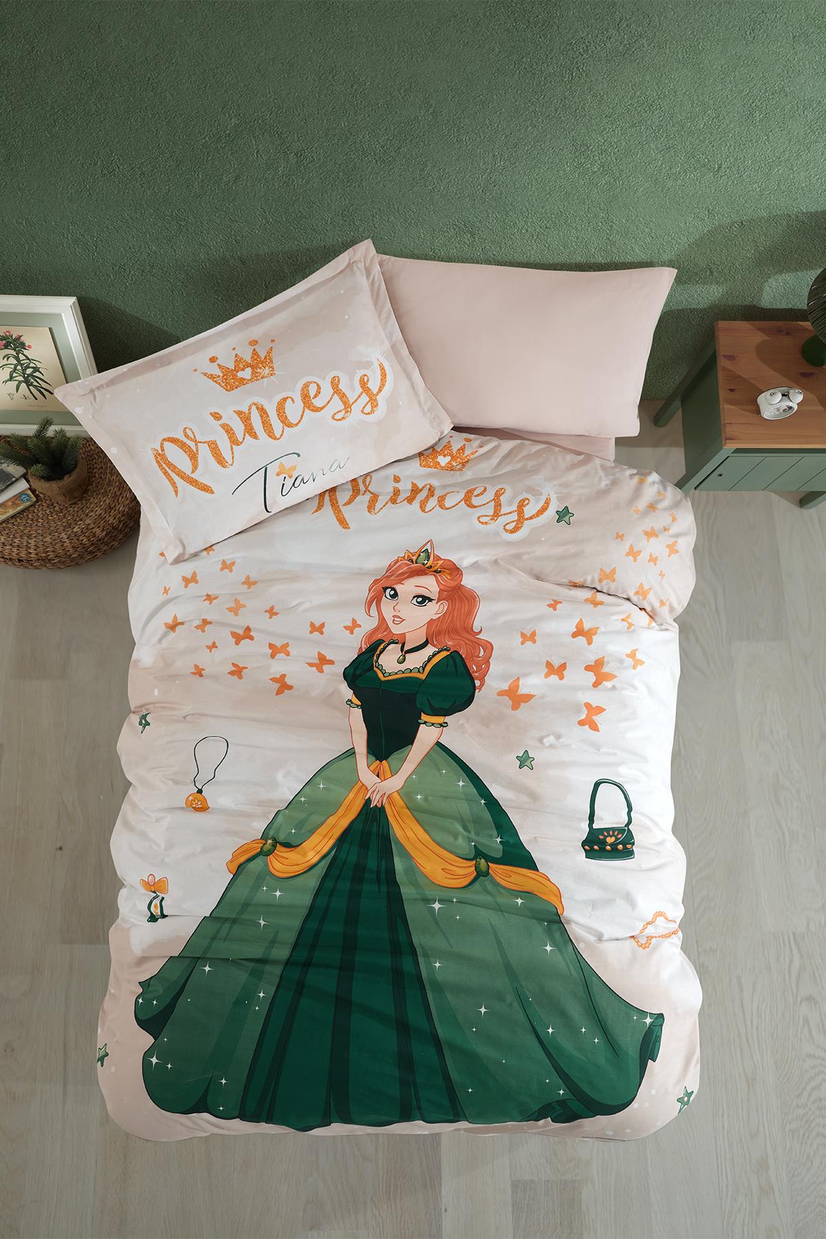 Clasy Ranforce %100 Pamuk Nevresim Takımı Tek Kişilik Tiana V1 Taş Rengi