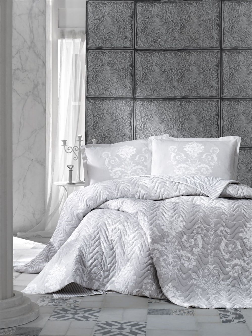 Clasy Ranforce %100 Pamuk Tek Kişilik Dört Mevsim Set Alone V1 Gri