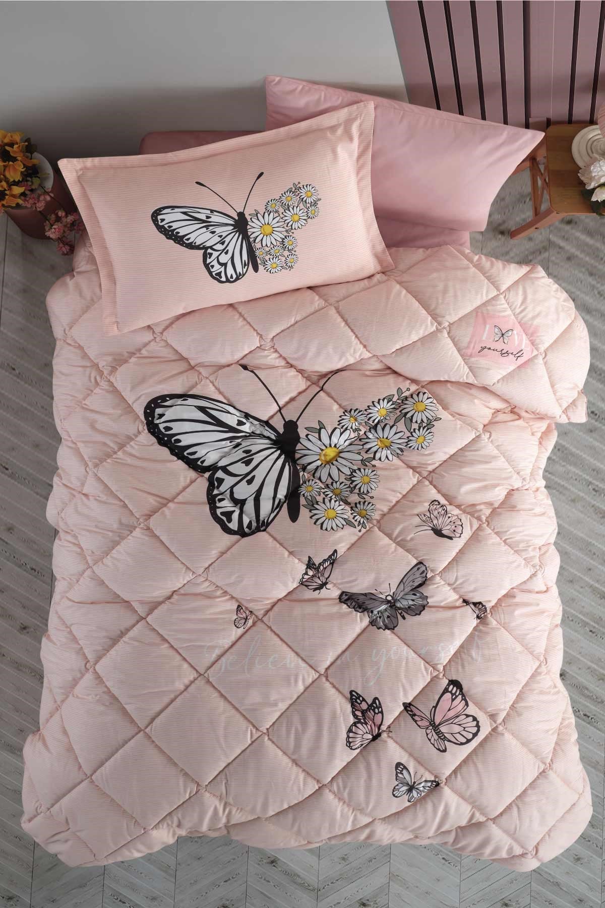 Clasy Ranforce %100 Pamuk Tek Kişilik Uyku Seti Arızona V1 Gri