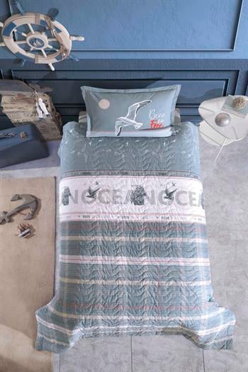 Clasy Ranforce %100 Pamuk Tek Kişilik Dört Mevsim Set Ocean V1 Mavi