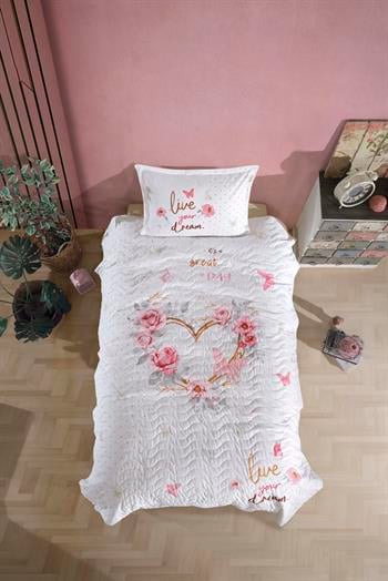 Clasy Ranforce %100 Pamuk Tek Kişilik Dört Mevsim Set Dream V1 Bej