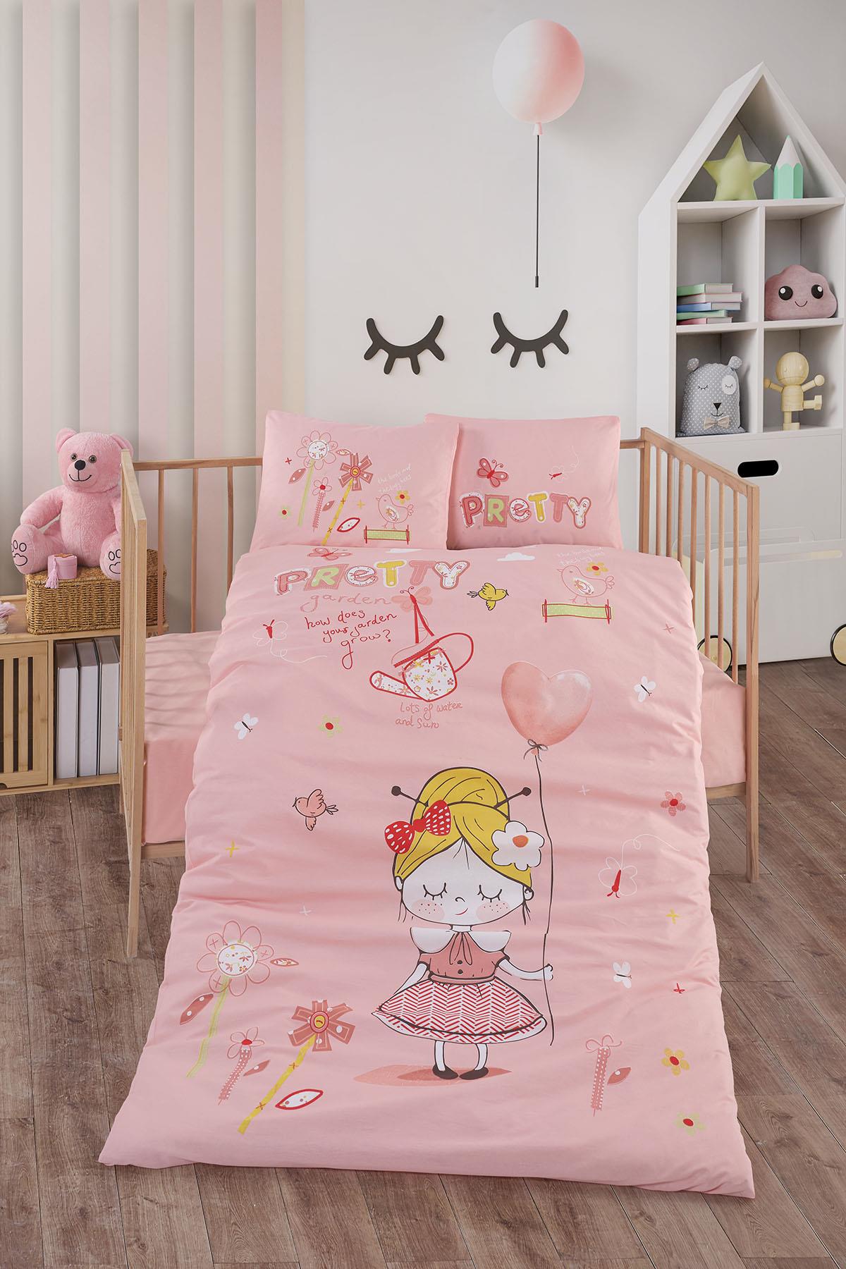 Clasy Ranforce %100 Pamuk Bebek Nevresim Takımı Pretty