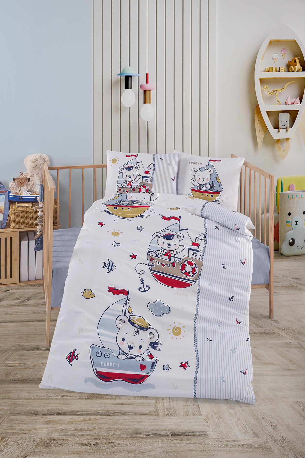Clasy Ranforce %100 Pamuk Bebek Nevresim Takımı Teddy's