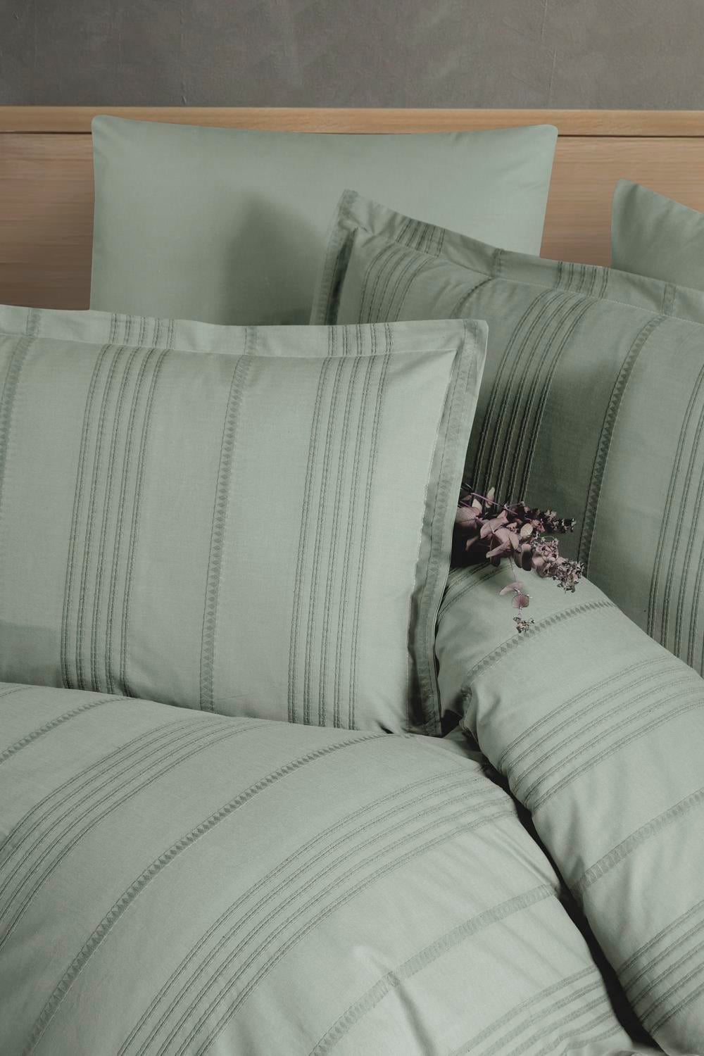 Clasy Ranforce %100 Pamuk Butik Nevresim Takımı Çift Kişilik Arakis V8 Ada Çayı