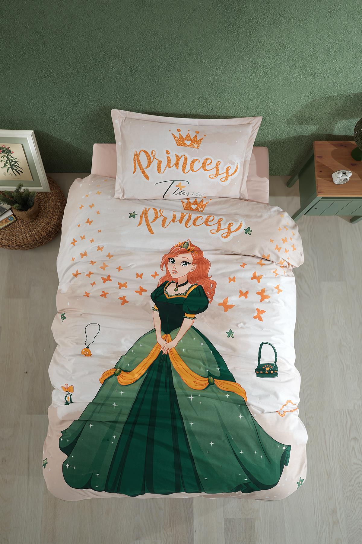 Clasy Ranforce %100 Pamuk Nevresim Takımı Tek Kişilik Tiana V1 Taş Rengi
