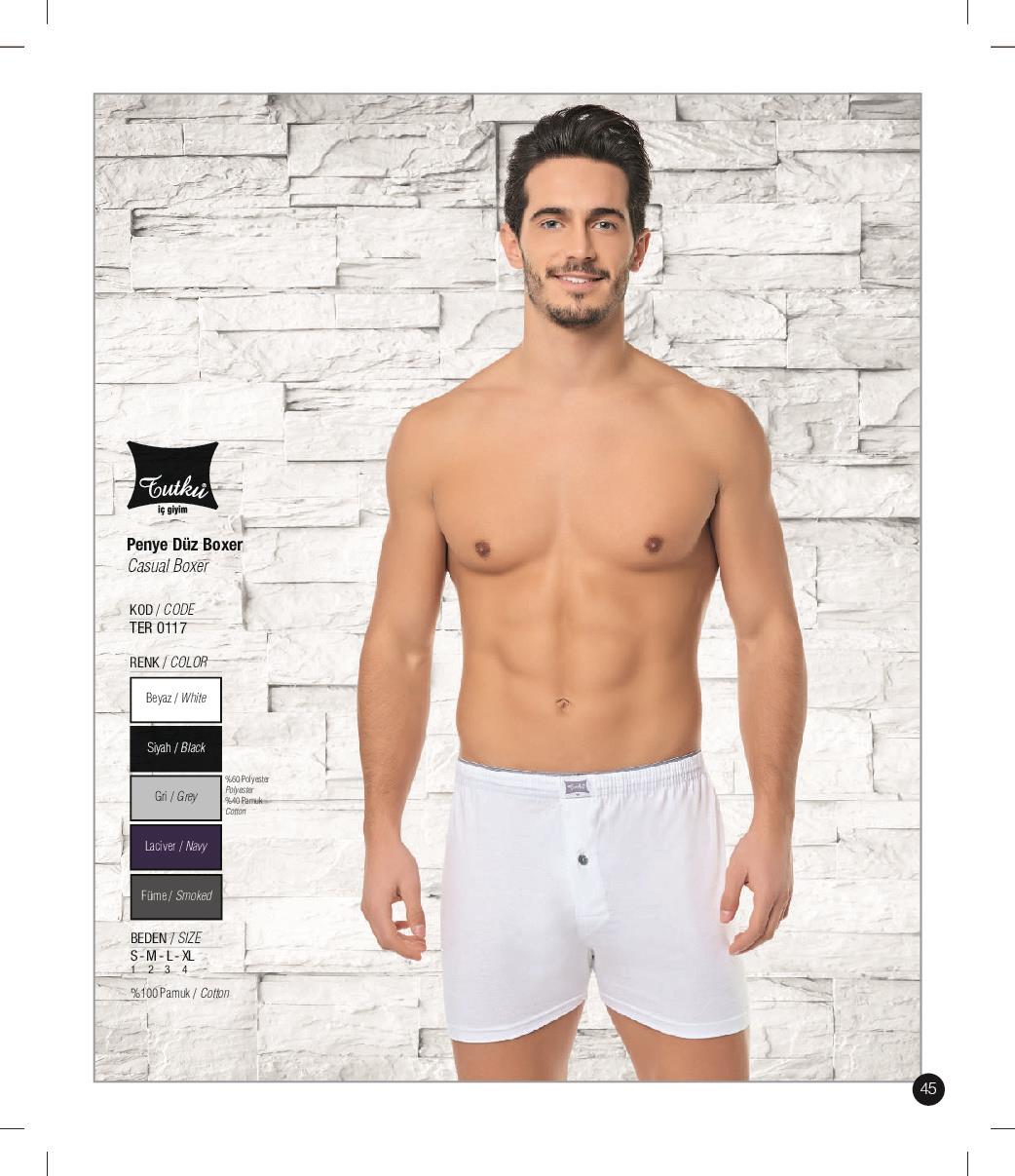 TUTKU ERK.PENYE DÜZ BOXER / 0117 -L