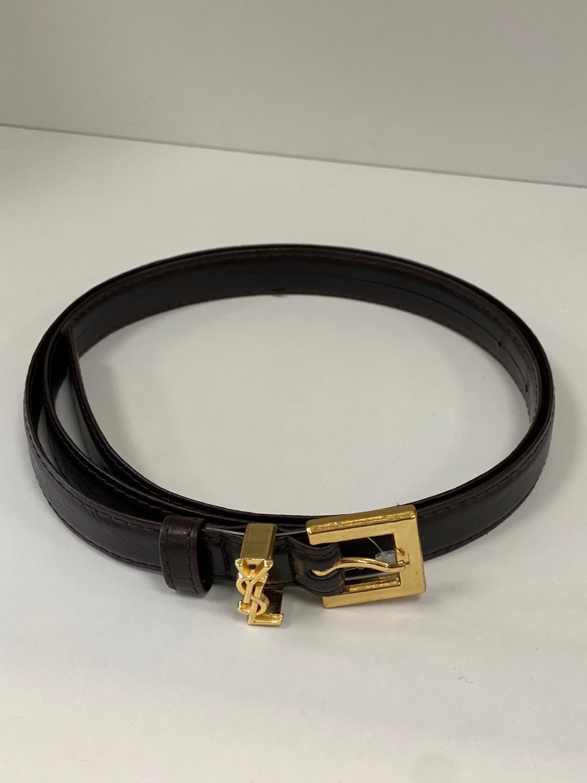 Acı Kahve Gold Minimal Logo Tokalı Kadın Kemer