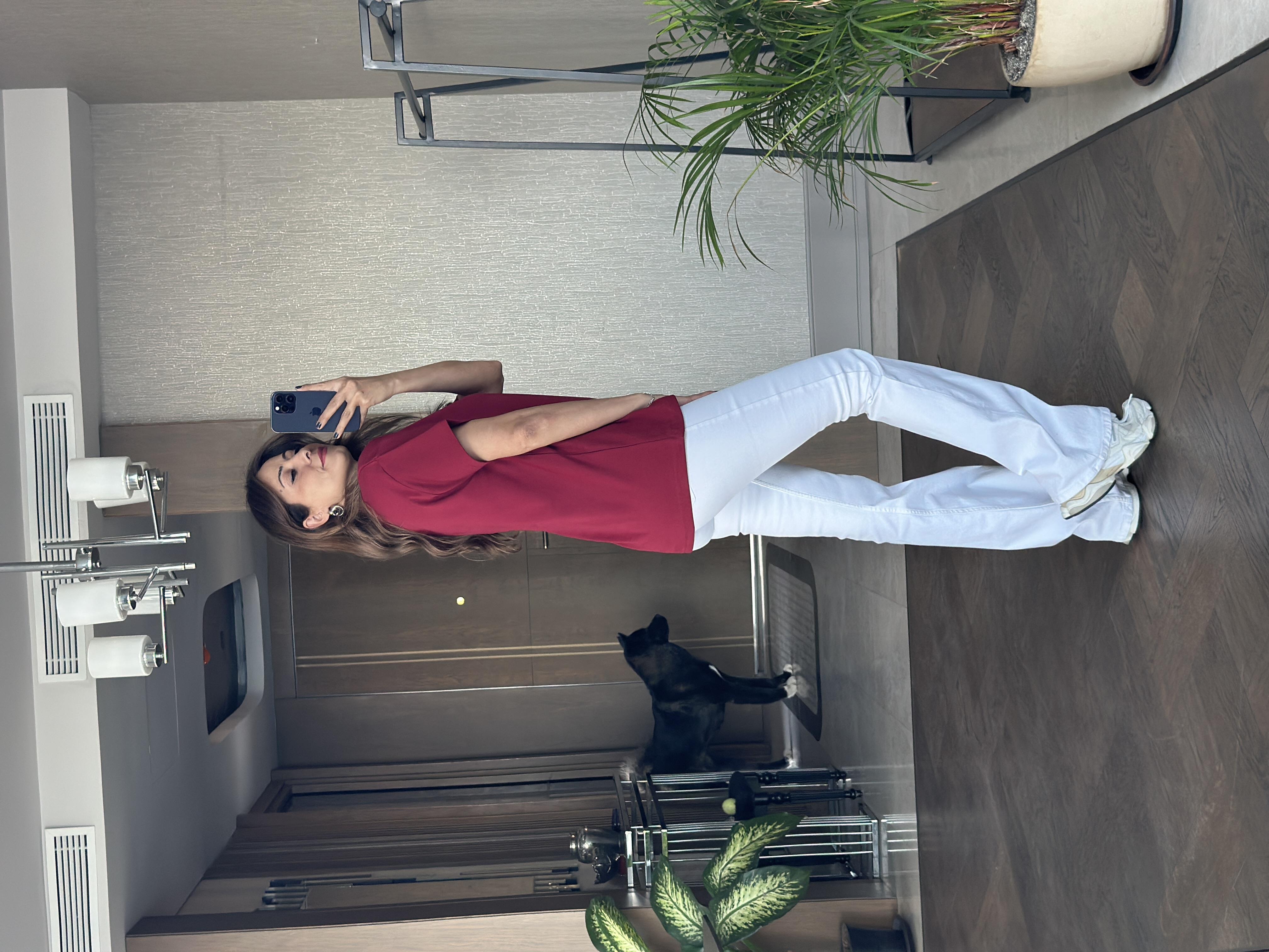 Bordo Prd Üçgen Logolu Bisiklet Yaka Kadın T-Shirt