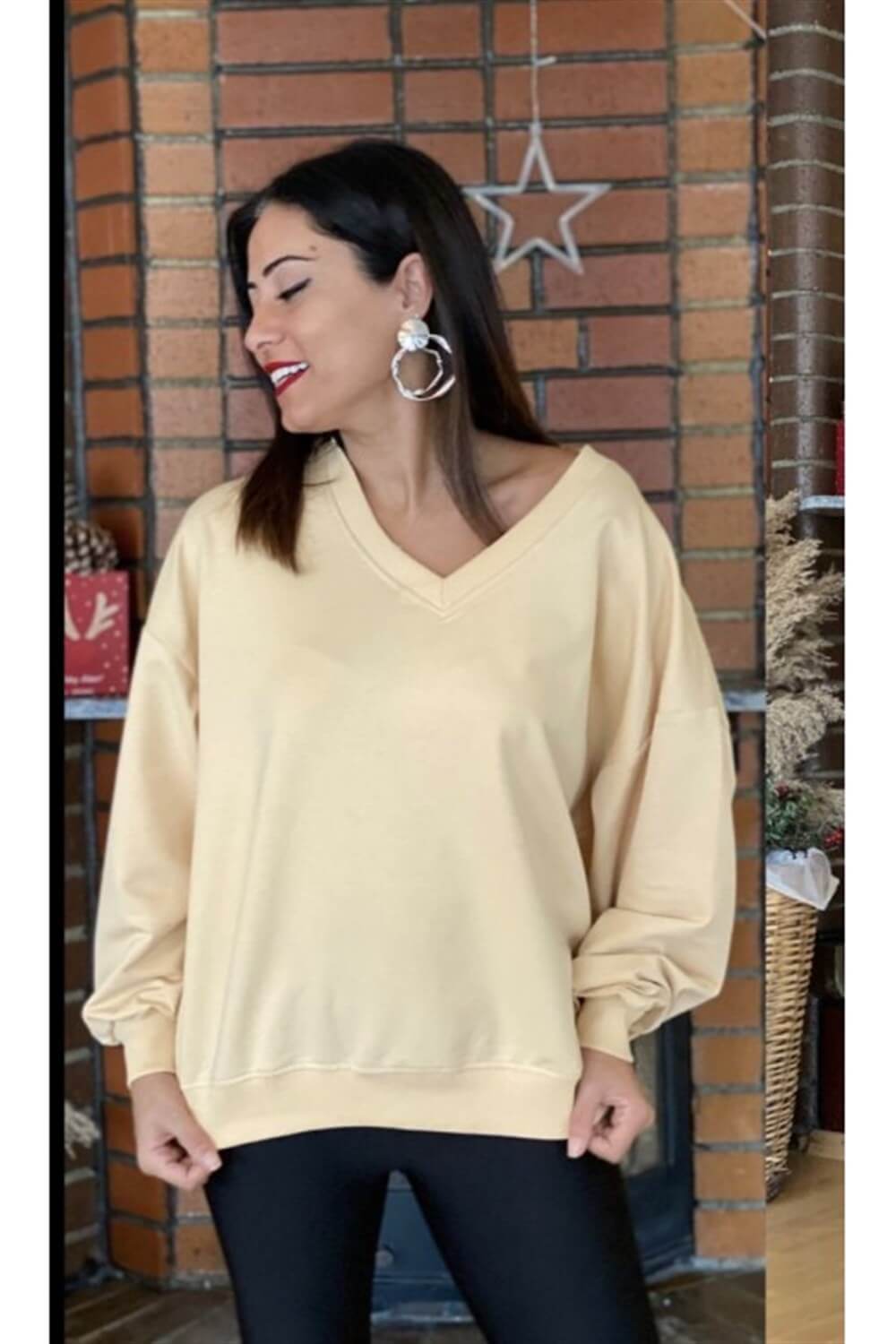 Camel V Yaka Sweatshirt