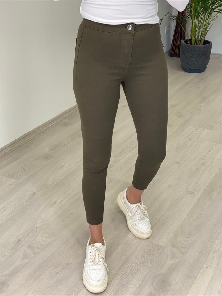 Haki Kadın Tayt Pantolon