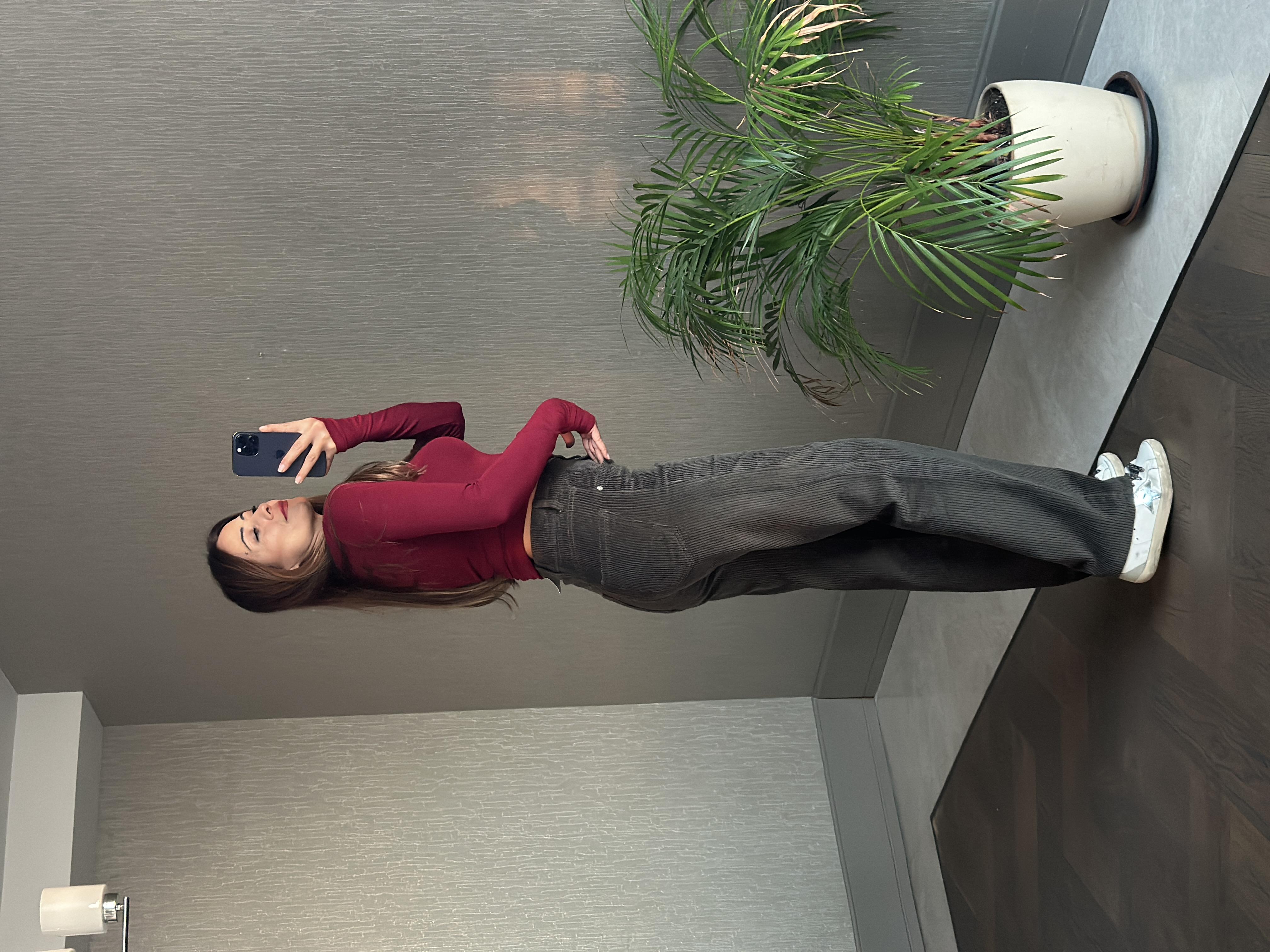 Haki Marka Model Straight Fitilli Kadın Kadife Pantolon