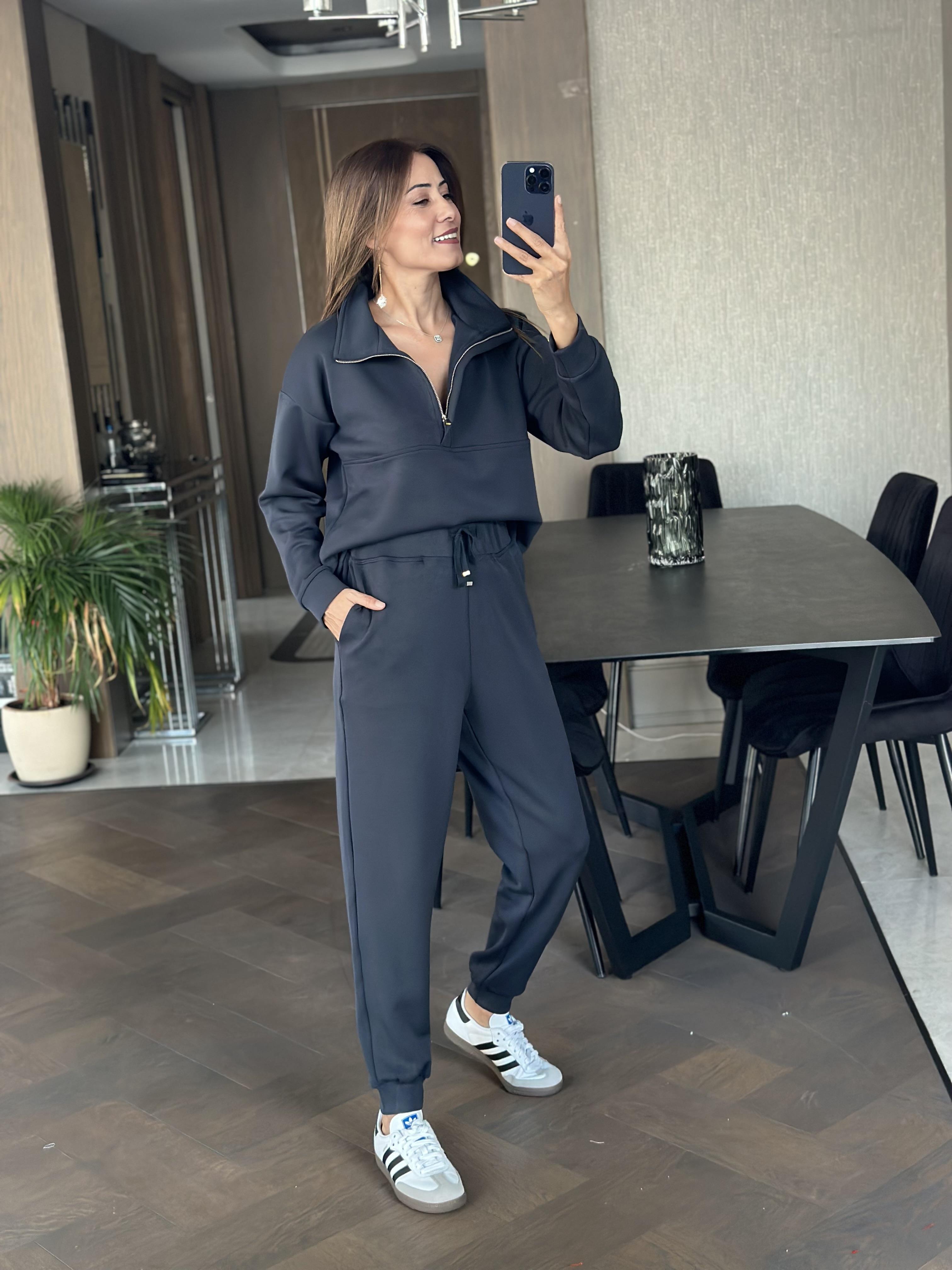 Koyu Füme Karol Modal Kadın İkili Takım
