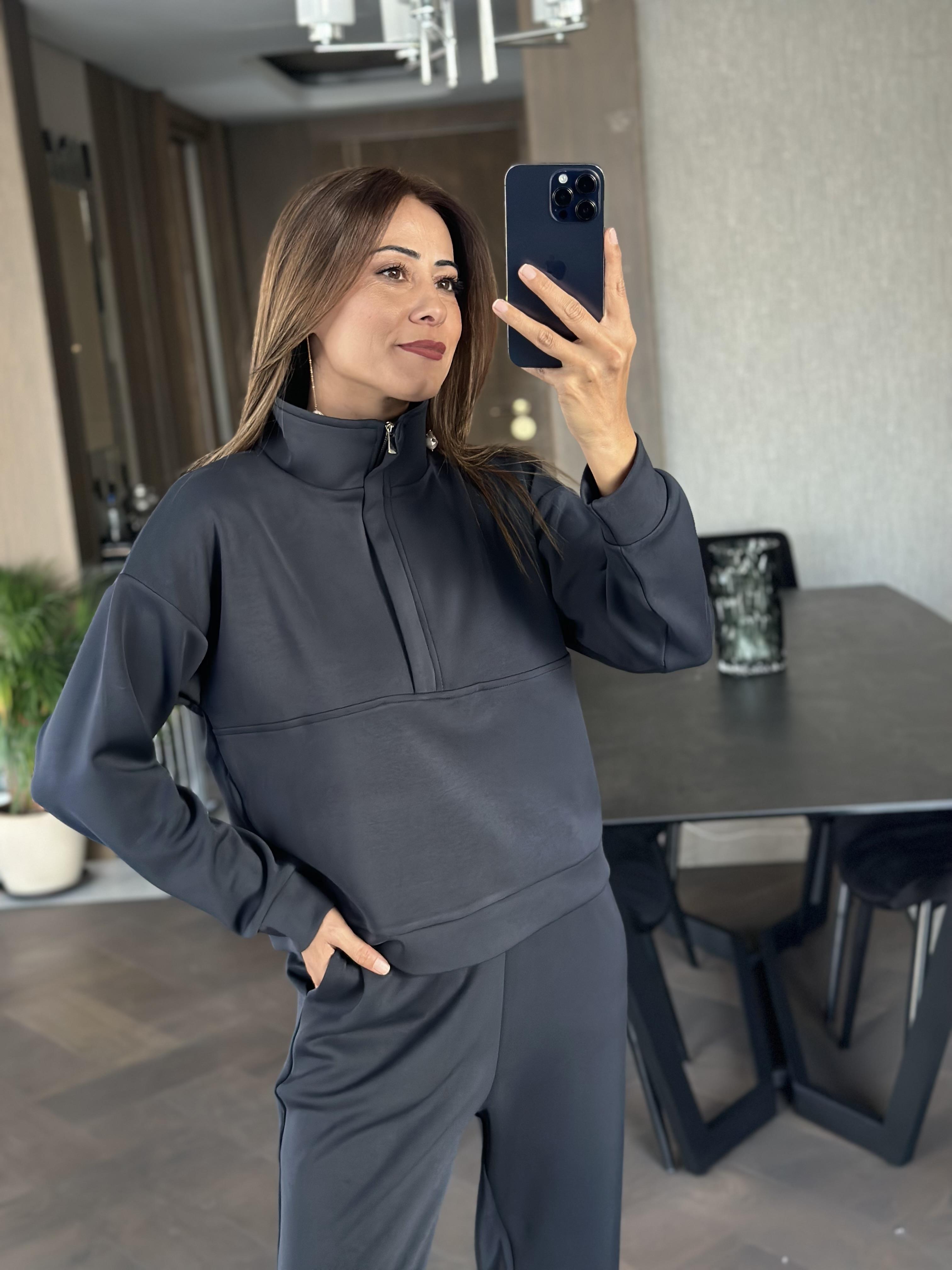 Koyu Füme Karol Modal Kadın İkili Takım