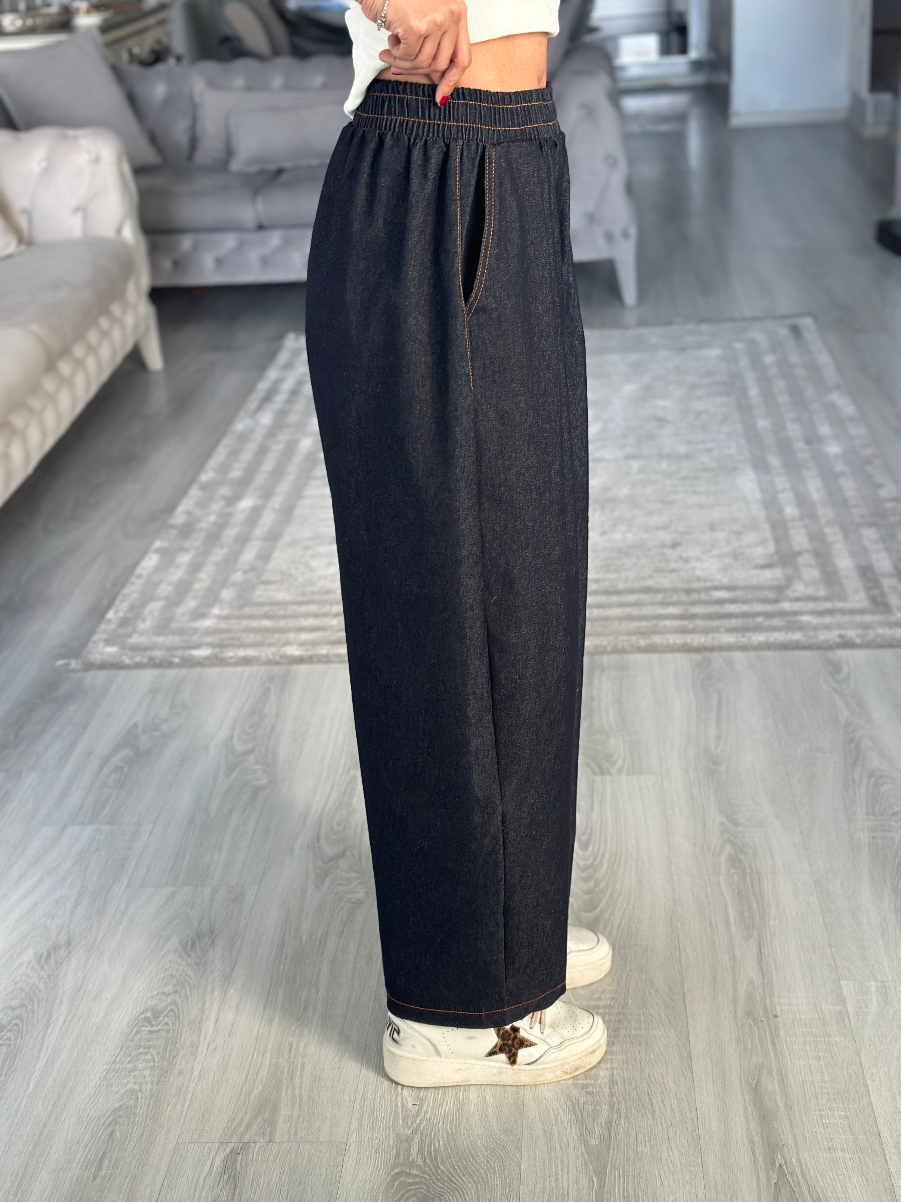 Lacivert Balon Jean Pantolon 