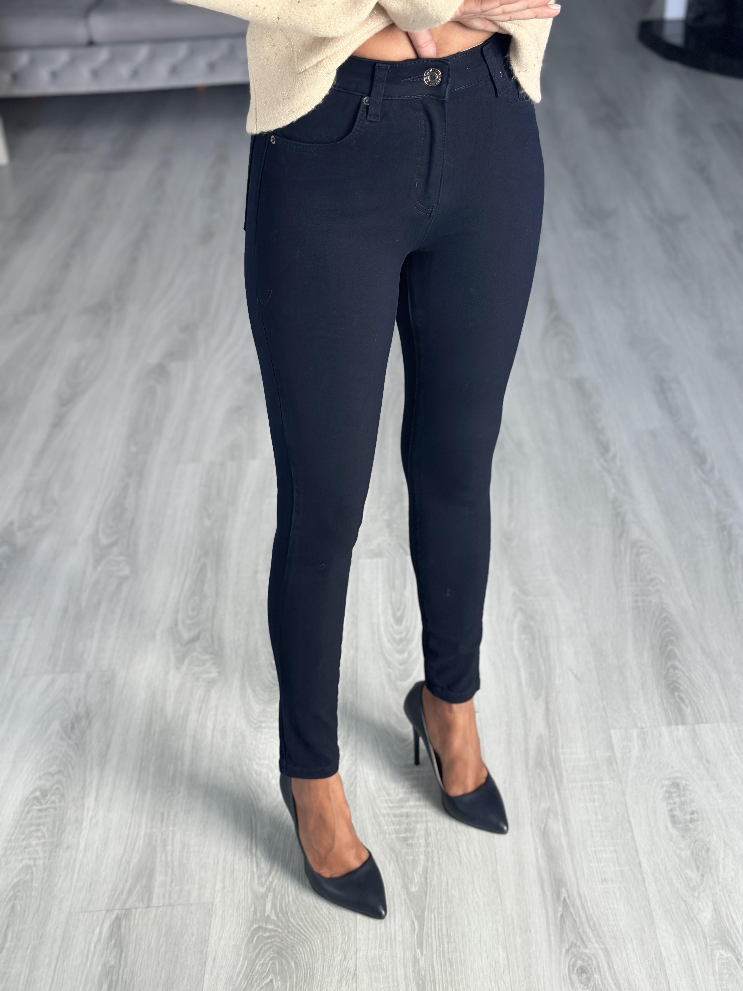 Lacivert Mira Skinny Likralı Kadın Jean Pantolon