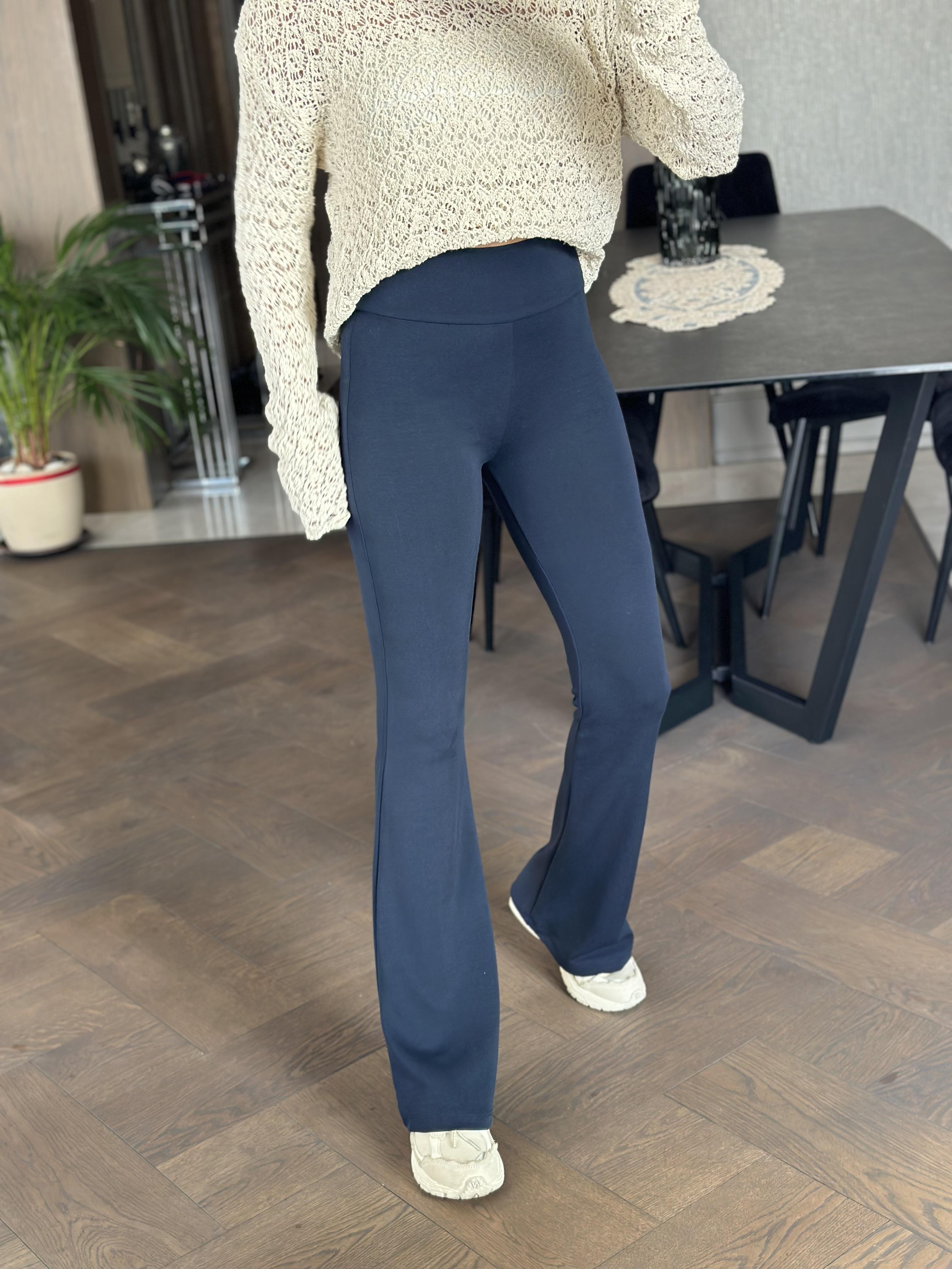 Lacivert Modal İspanyol Paça Kadın Tayt