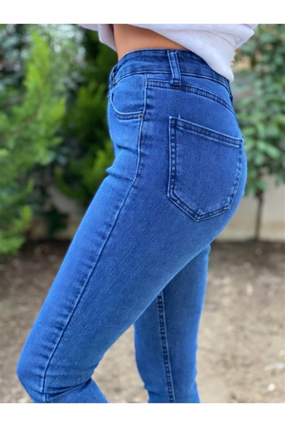 Lacivert  Örme Skinny Jean