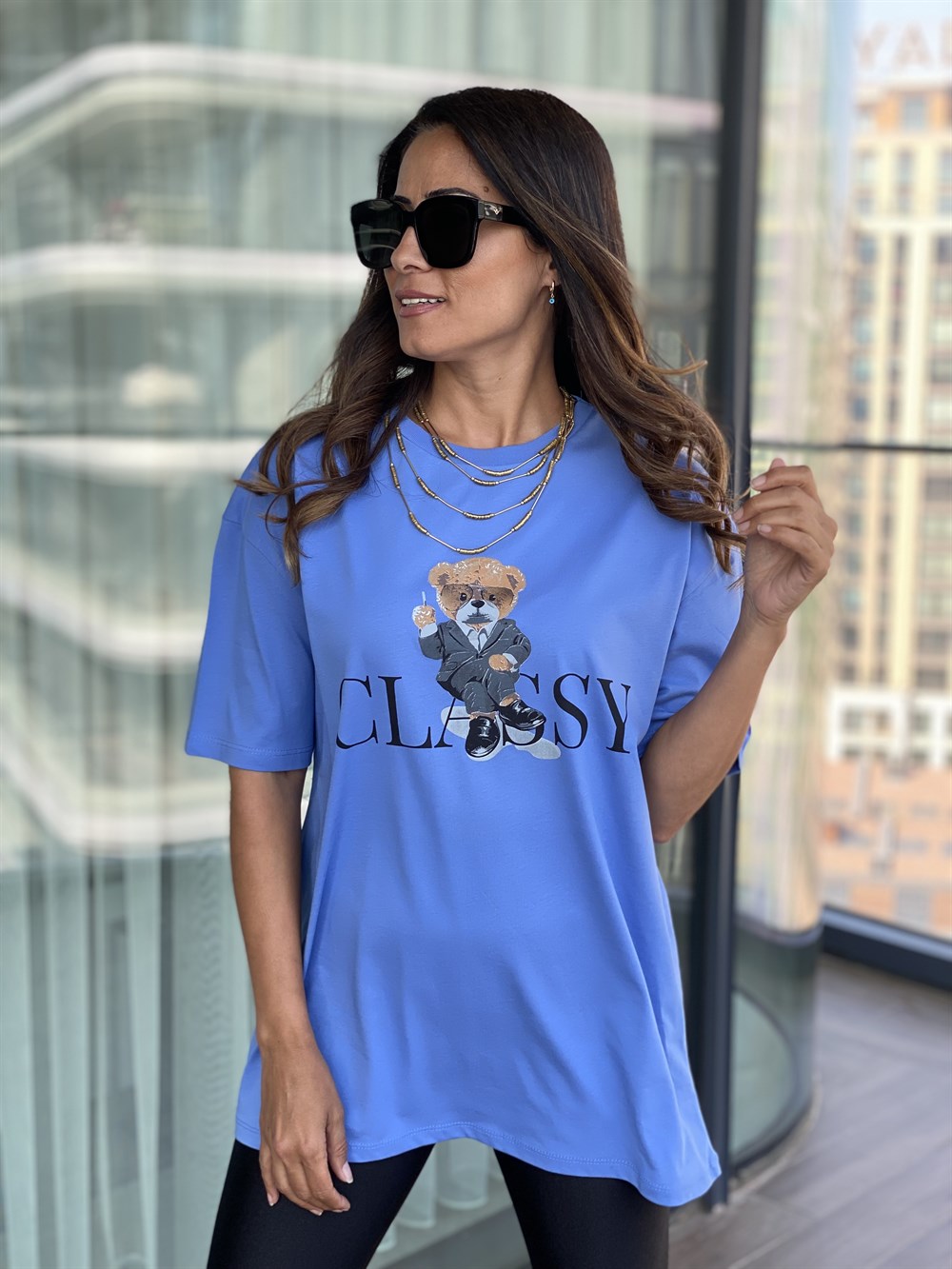 Mavi Classy Ayıcık T-Shirt 
