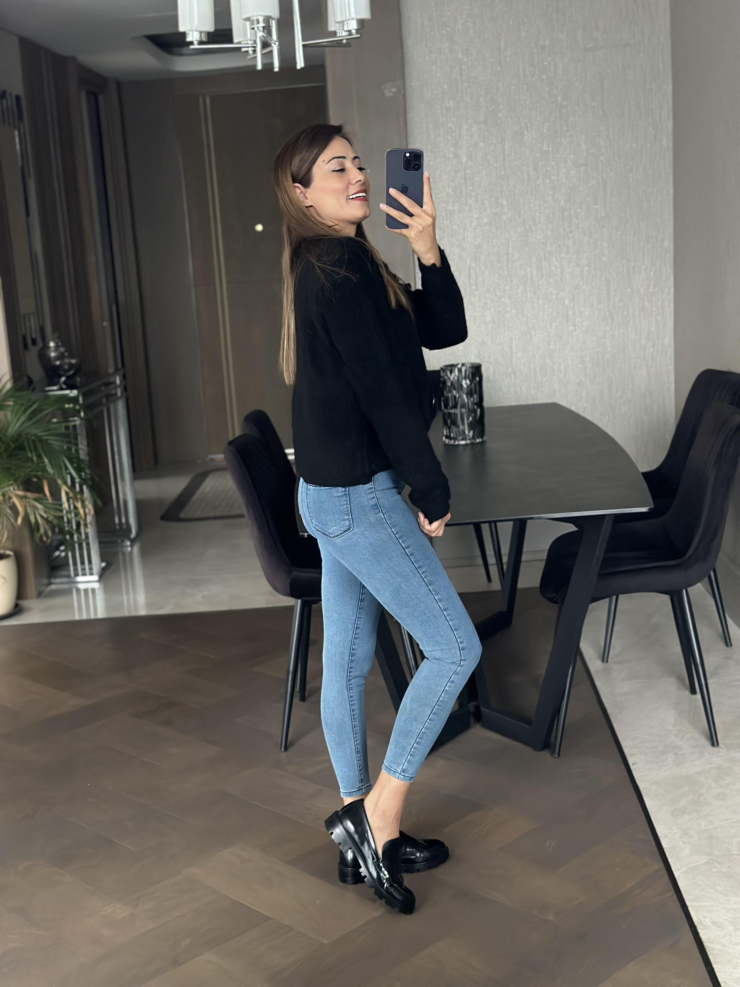 Siyah Havlu Örgü Teddy Kadın Hırka