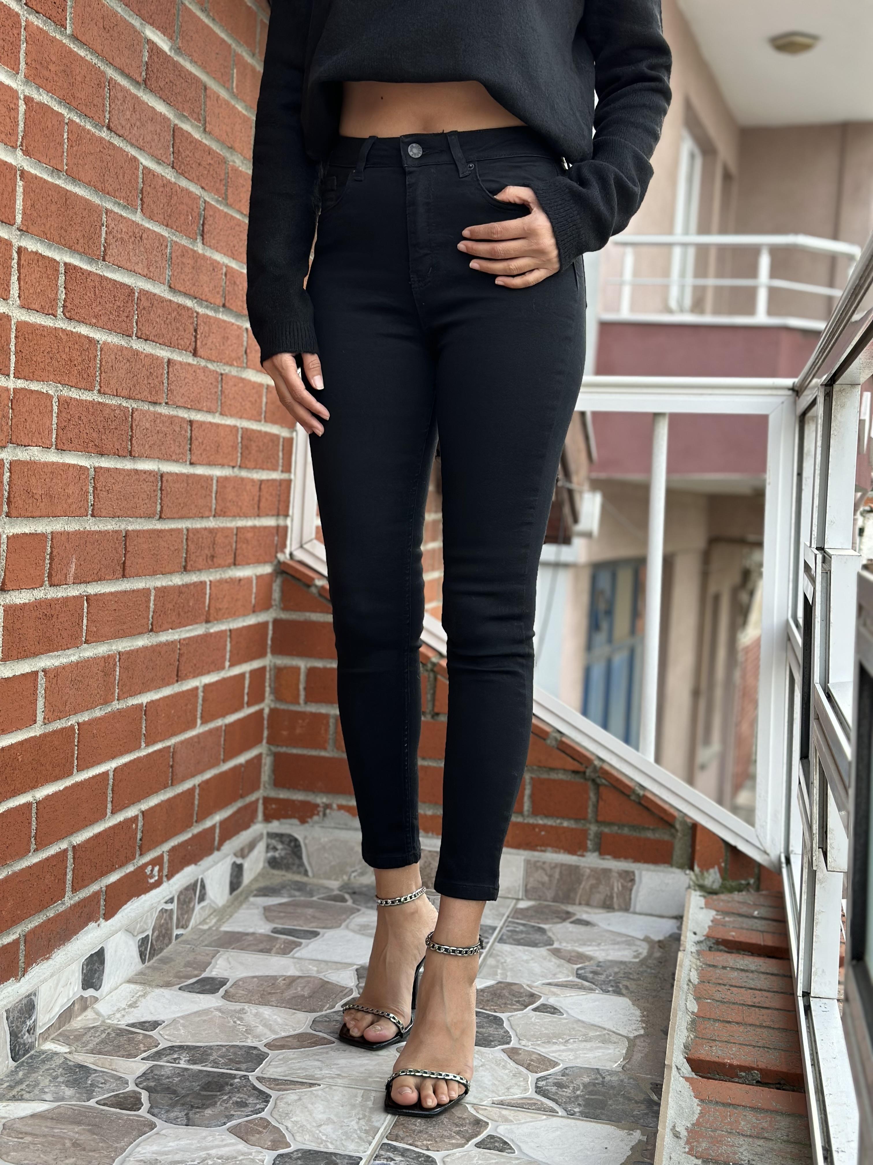 Siyah Jamie Push Up Kadın Jean Pantolon