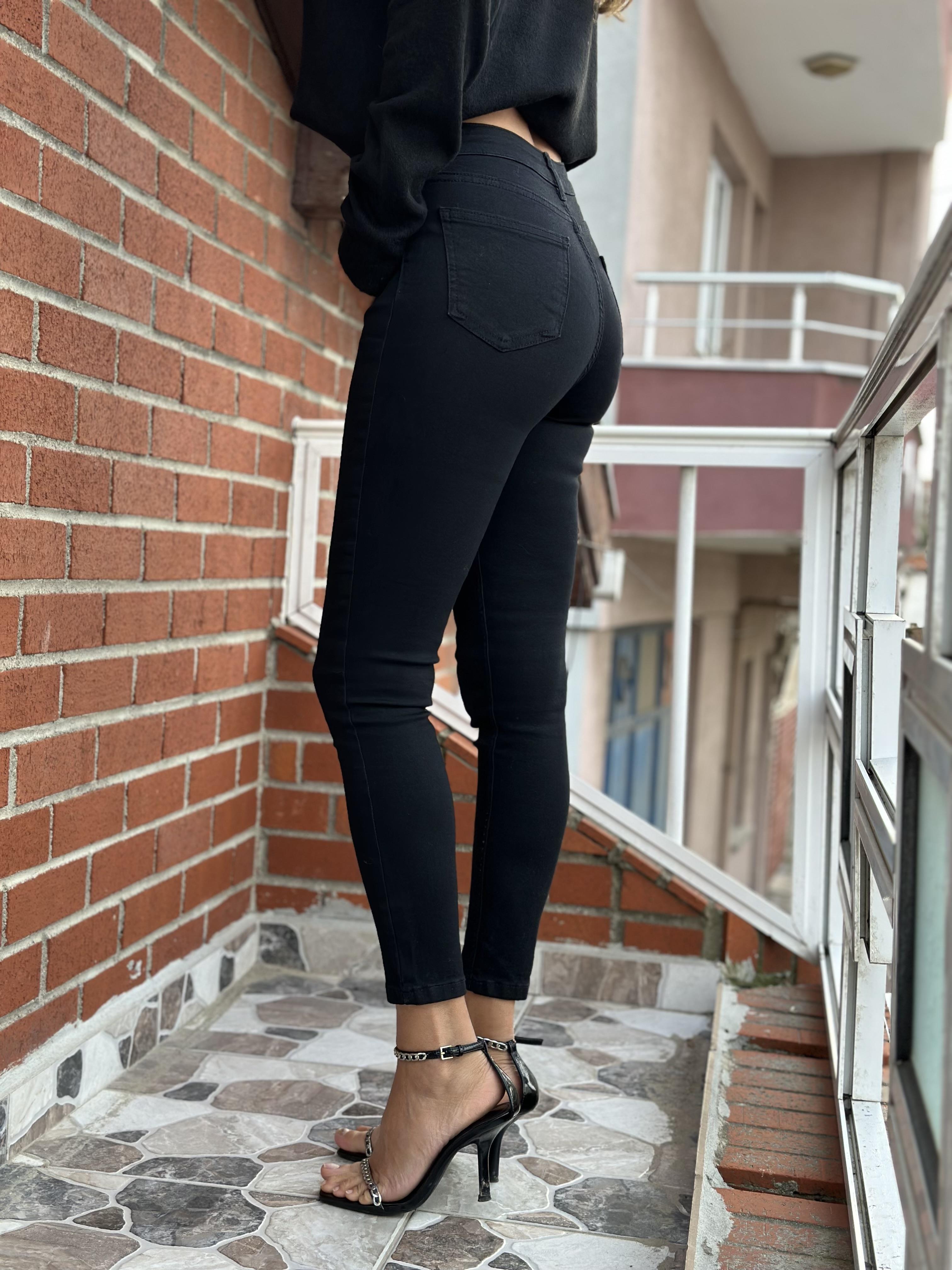 Siyah Jamie Push Up Kadın Jean Pantolon