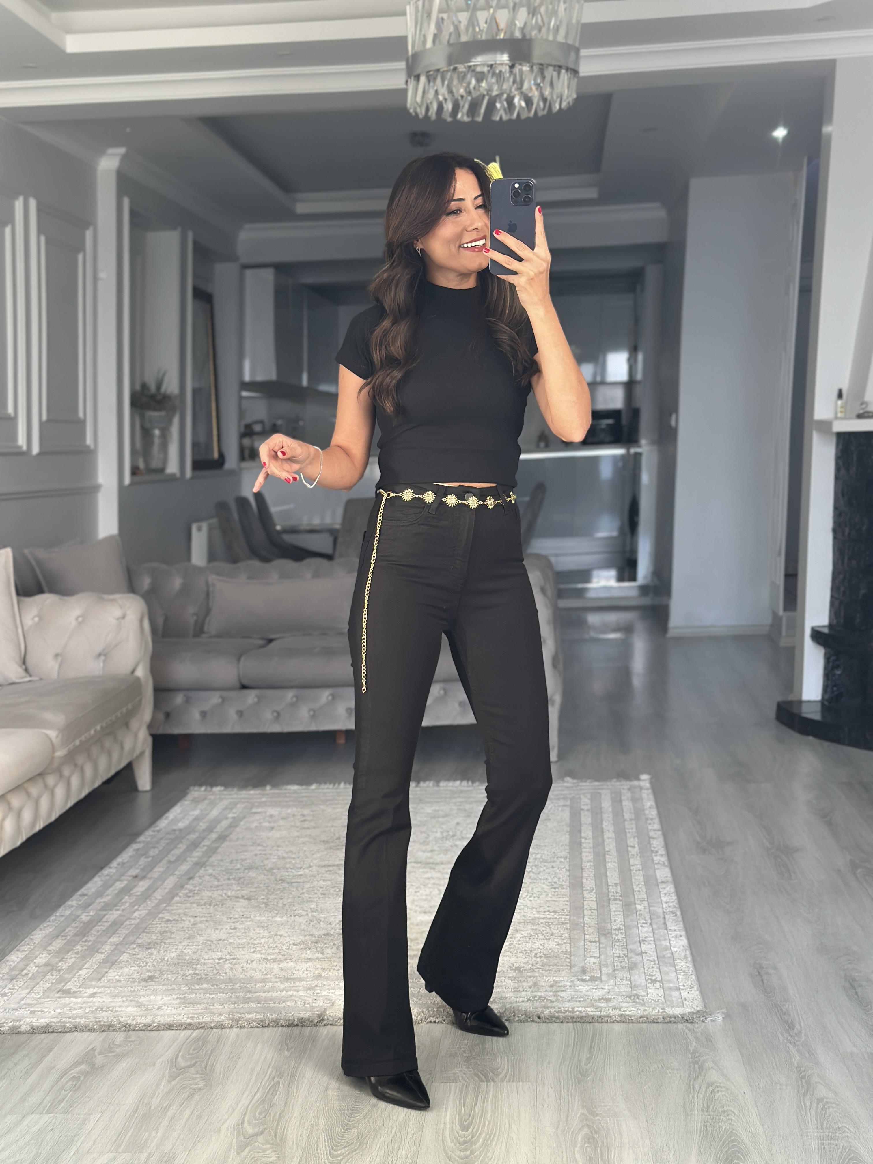 Siyah Kısa Kol Yarım Balıkçı Fitilli Kaşkorse Kadın Body