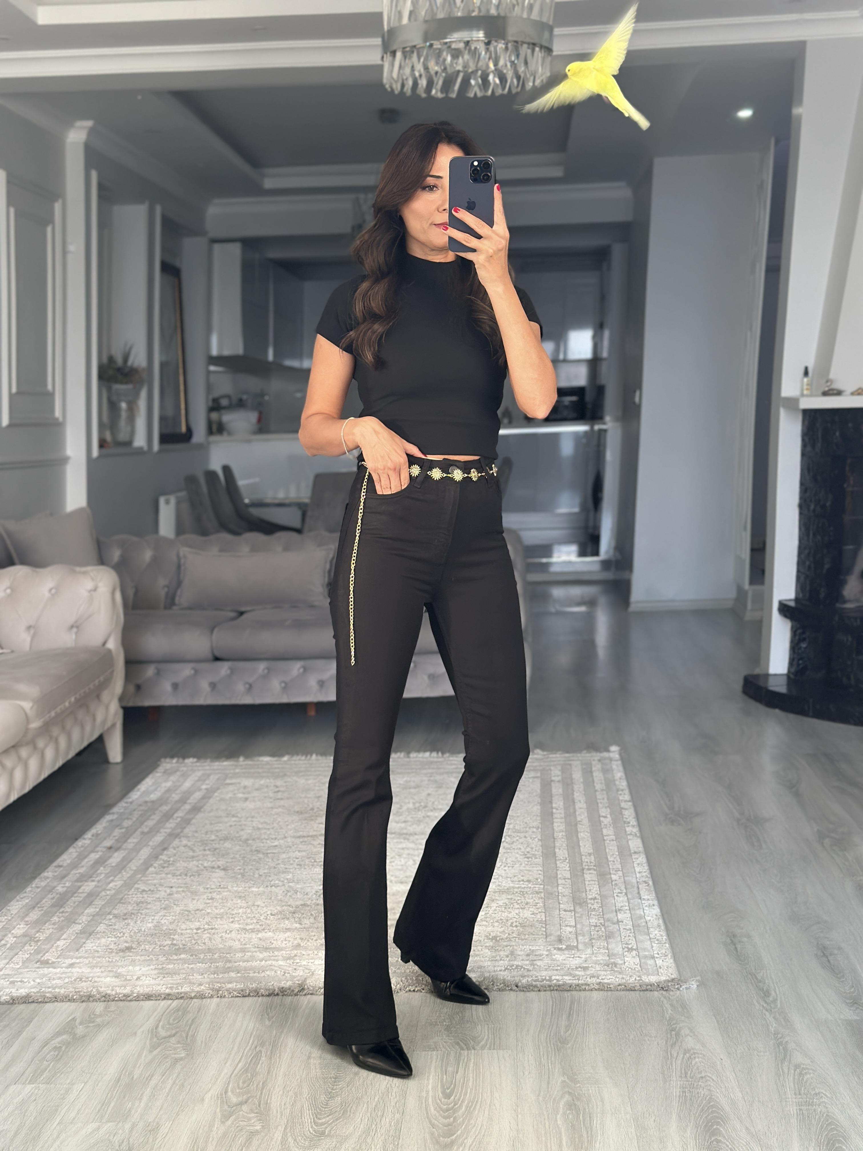 Siyah Kısa Kol Yarım Balıkçı Fitilli Kaşkorse Kadın Body