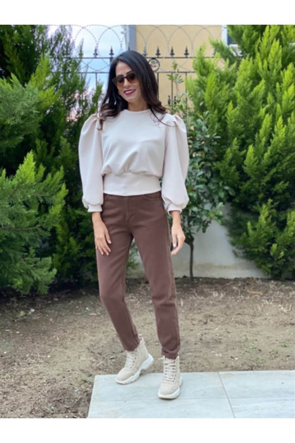 Taş  Scuba Prenses Kol Sweatshirt