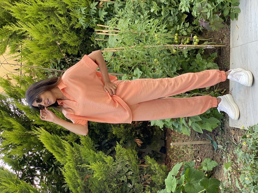 Yavruağzı Polo Yaka Aerobin Kadın İkili Takım