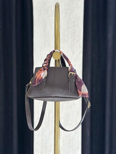 Acı Kahve Fular Detaylı Kadın El Ve Omuz Çantası
