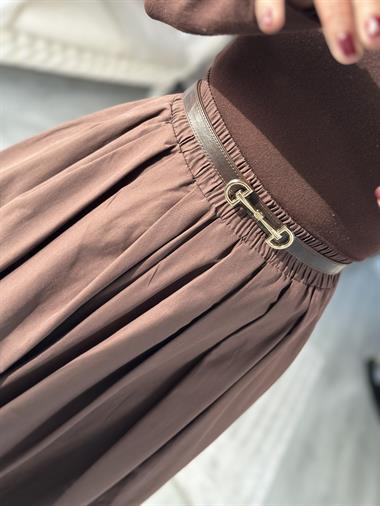 Acı Kahve Gold MD Tokalı Kadın Kemer