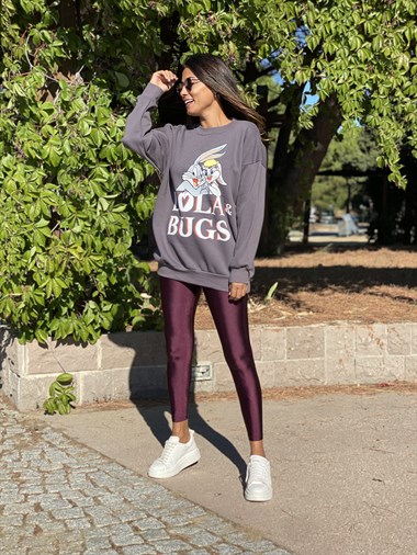 Antrasit Lola Bisiklet Yaka Kadın Sweashirt