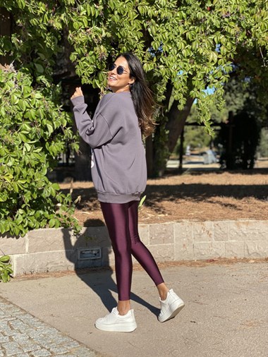 Antrasit Lola Bisiklet Yaka Kadın Sweashirt