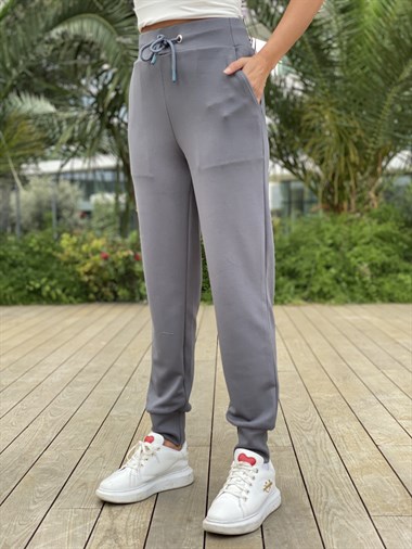 Antrasit Modal Kadın Eşofman Altı