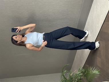 Bebe Mavi Kabartma Logolu Halter Yaka Kaşkorse Kadın Body